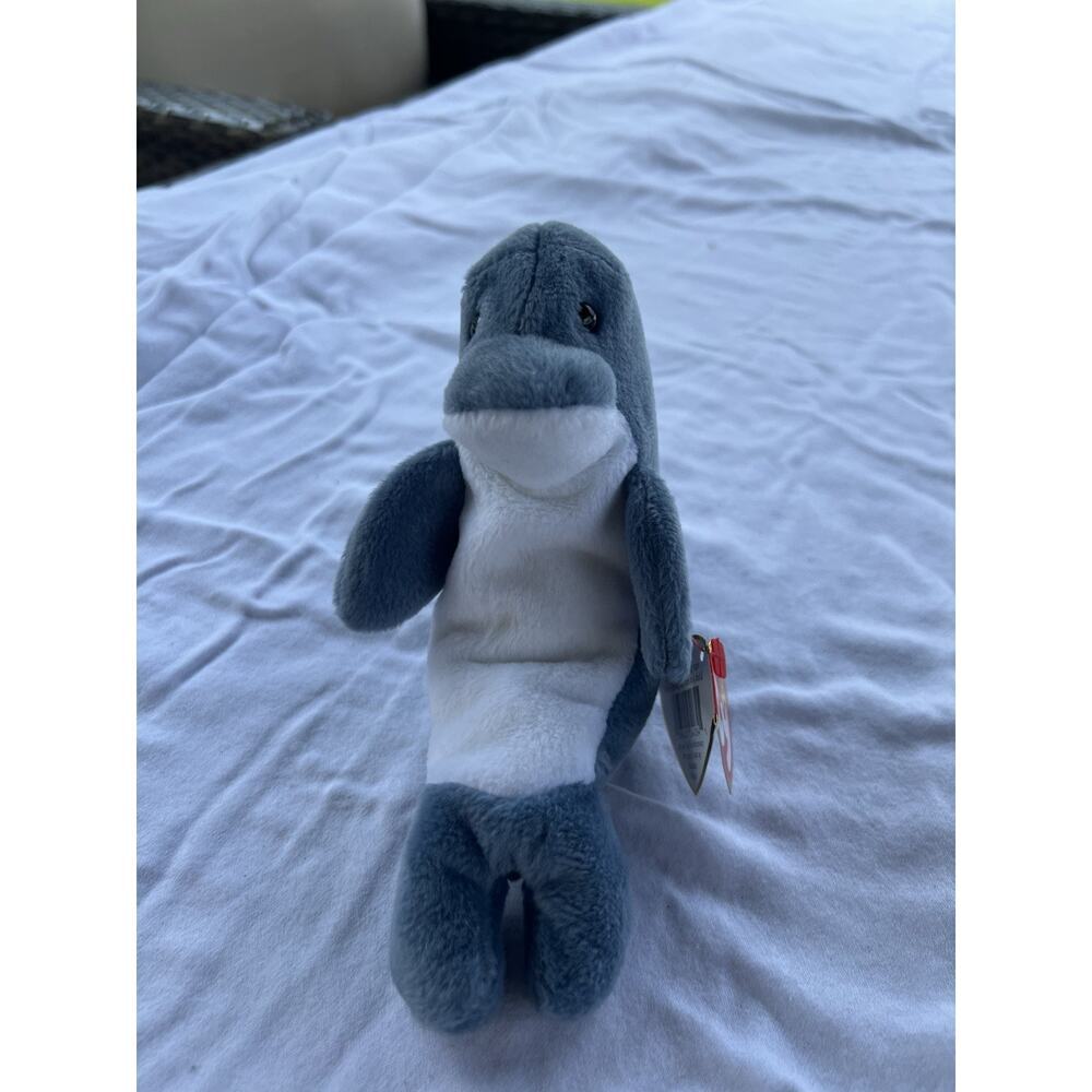 Ty Beanie Babies Echo the Dolphin 1996 Vintage EXTREMELY RARE TAG ERROR
